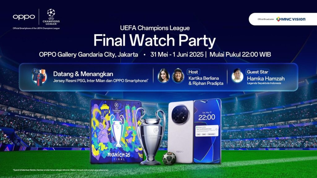 Seru-seruan, OPPO Gelar Nobar Final UEFA Champions League 2025 di OPPO Gallery