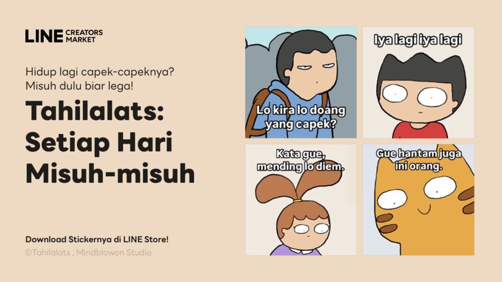 LINE Indonesia dan Tahilalats Hadirkan Koleksi Stiker, Dukung Industri Kreatif Lokal