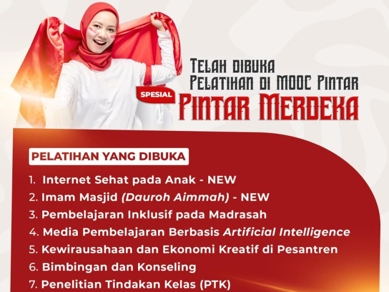 Kemenag Buka 10 Pelatihan di Spesial Merdeka Pintar, Gratis! Kemenag Buka 10 Pelatihan di Spesial Merdeka Pintar, Gratis!