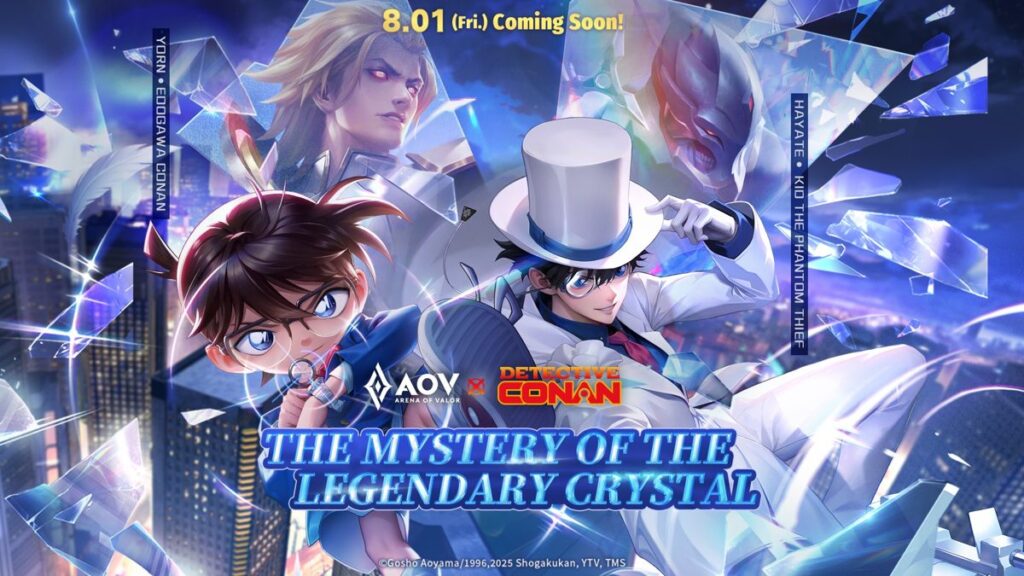 Kolaborasi AOV x Detective Conan Resmi Hadir! Rasakan Aksi Misterius dalam Event Seru Sepanjang Agustus 2025