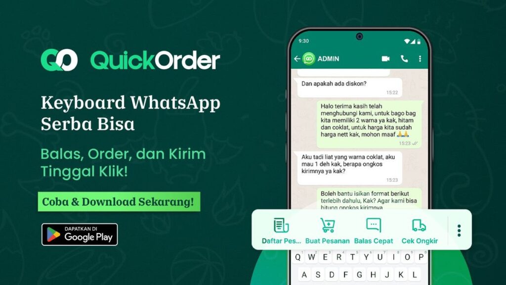 QuickOrder, Solusi Keyboard Pintar Pengganti Selly untuk UMKM yang Ingin Jualan Satset di WhatsApp
