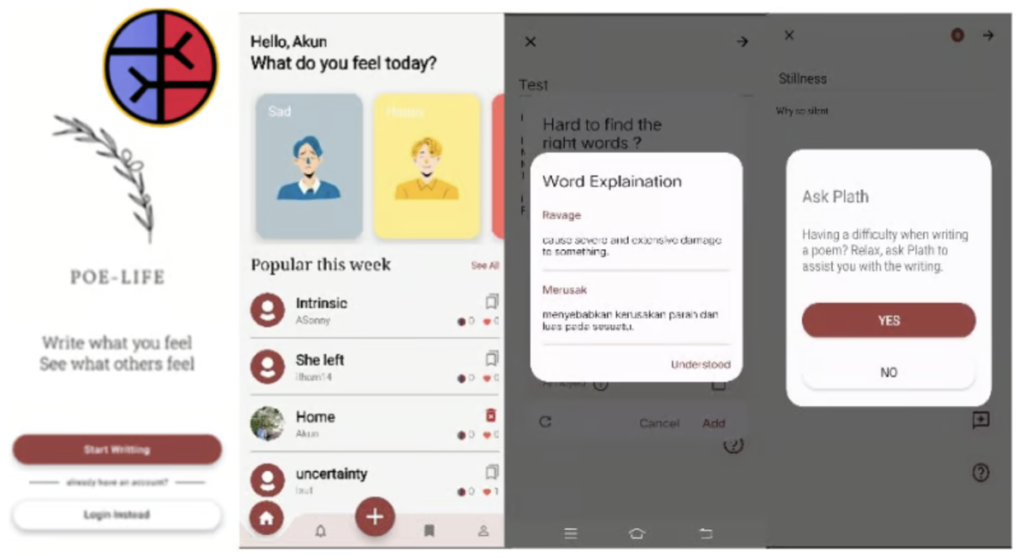 Kenalan dengan Poe-Life, Aplikasi Puisi Terapi Digital yang Menyatukan Empati dan Teknologi